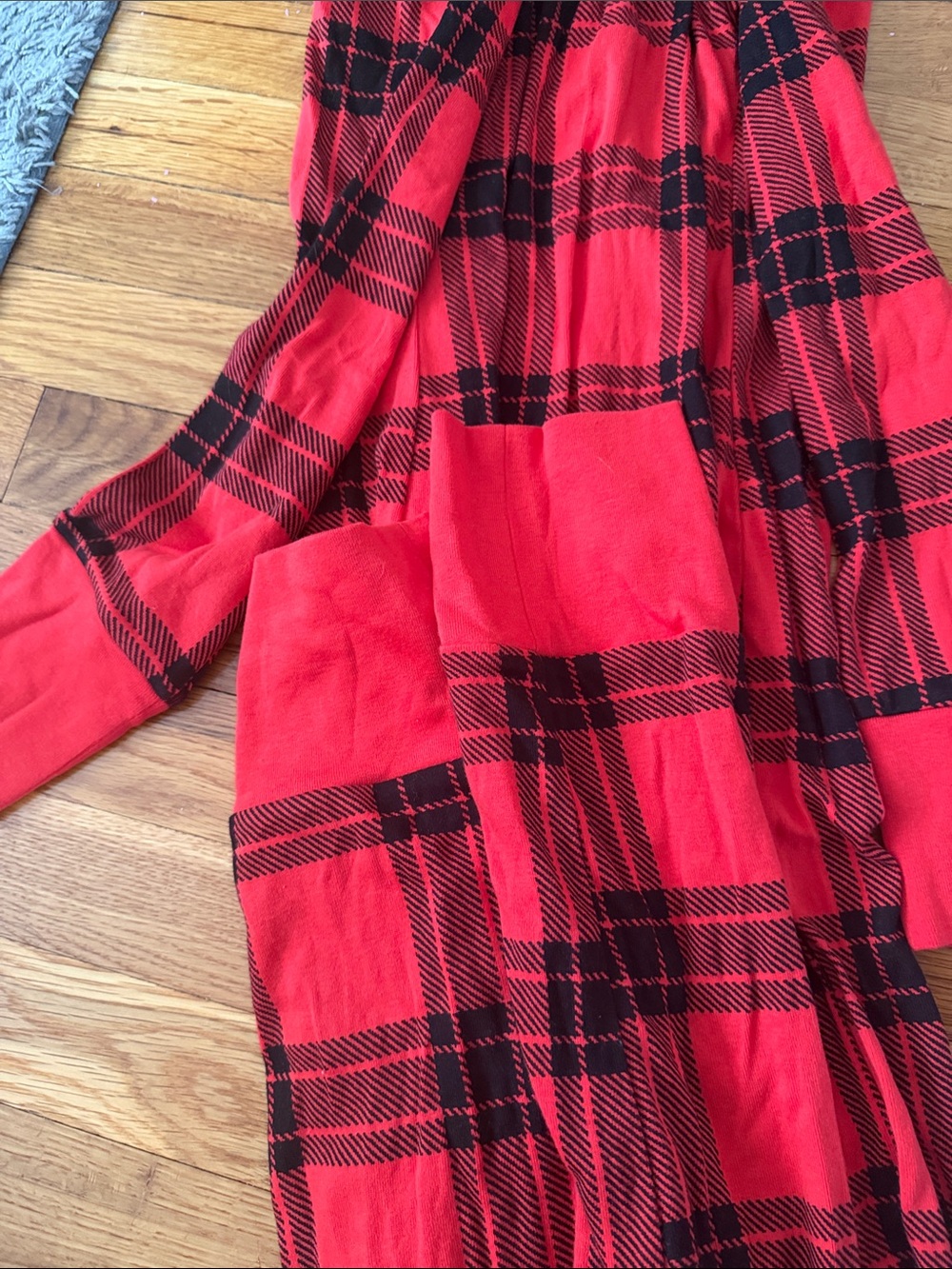 PINK Victorias Secret Red and Black Plaid One-Piece Pajama Romper - Picture 4 of 4